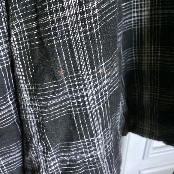 SON DE FLOR TARTAN PLAID LINEN MIDI DRESS - L - READ INFO - Picture 7 of 11